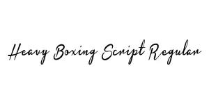 Heavy Boxing Script Regular Font