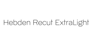 Hebden Recut ExtraLight Font