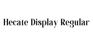 Hecate Display Regular Font
