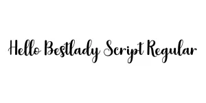 Hello Bestlady Script Regular Font