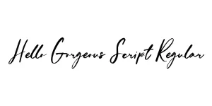Hello Gorgeous Script Regular Font