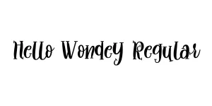 Hello Wondey Regular Font