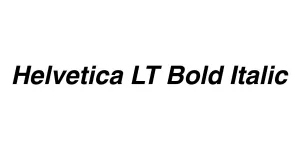 Helvetica LT Bold Italic Font