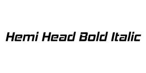 Hemi Head Bold Italic Font