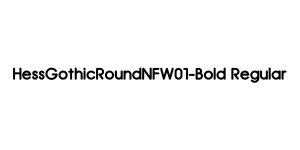 HessGothicRoundNFW01-Bold Regular Font