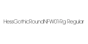HessGothicRoundNFW01-Rg Regular Font