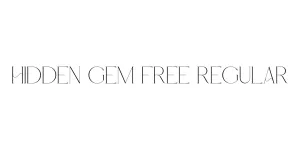 Hidden Gem Free Regular Font