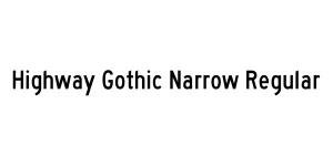 Highway Gothic Narrow Regular Font
