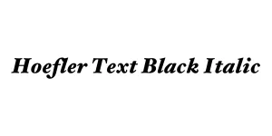 Hoefler Text Black Italic Font