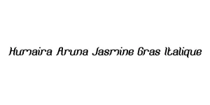 Humaira Aruna Jasmine Gras Italique Font