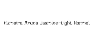 Humaira Aruna Jasmine-Light Normal Font