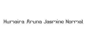 Humaira Aruna Jasmine Normal Font