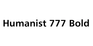 Humanist 777 Bold Font