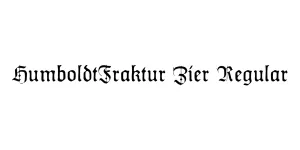 HumboldtFraktur Zier Regular Font