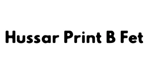 Hussar Print B Fet Font