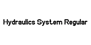Hydraulics System Regular Font