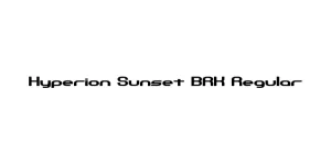 Hyperion Sunset BRK Regular Font