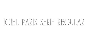 iCiel Paris Serif Regular Font