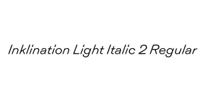 Inklination Light Italic 2 Regular Font