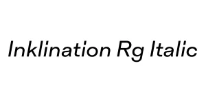 Inklination Rg Italic Font