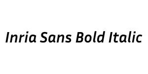 Inria Sans Bold Italic Font