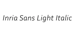 Inria Sans Light Italic Font