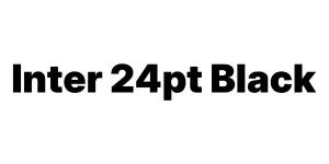 Inter 24pt Black Font