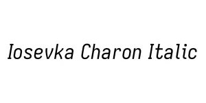Iosevka Charon Italic Font