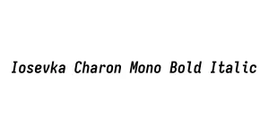 Iosevka Charon Mono Bold Italic Font