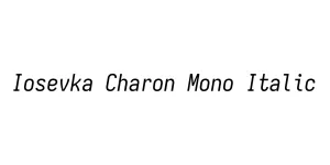 Iosevka Charon Mono Italic Font