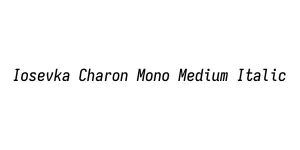 Iosevka Charon Mono Medium Italic Font