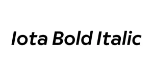 Iota Bold Italic Font