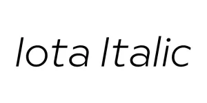 Iota Italic Font