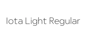Iota Light Regular Font