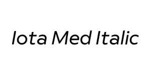 Iota Med Italic Font