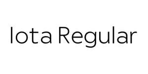Iota Regular Font