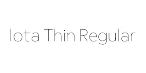 Iota Thin Regular Font