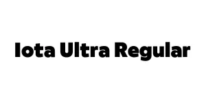 Iota Ultra Regular Font