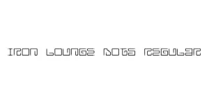 Iron Lounge Dots Regular Font
