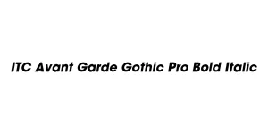 ITC Avant Garde Gothic Pro Bold Italic Font
