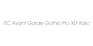 ITC Avant Garde Gothic Pro XLt Italic Font