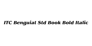 ITC Benguiat Std Book Bold Italic Font