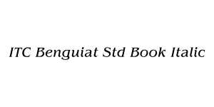 ITC Benguiat Std Book Italic Font
