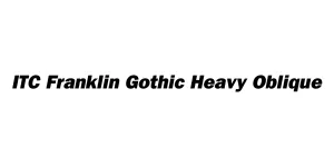 ITC Franklin Gothic Heavy Oblique Font