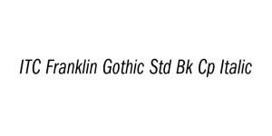 ITC Franklin Gothic Std Bk Cp Italic Font