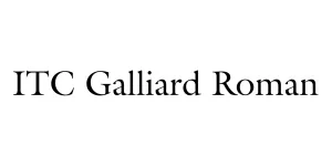 ITC Galliard Roman Font