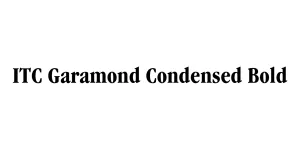 ITC Garamond Condensed Bold Font