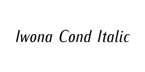 Iwona Cond Italic Font