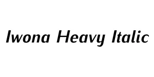 Iwona Heavy Italic Font