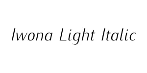 Iwona Light Italic Font